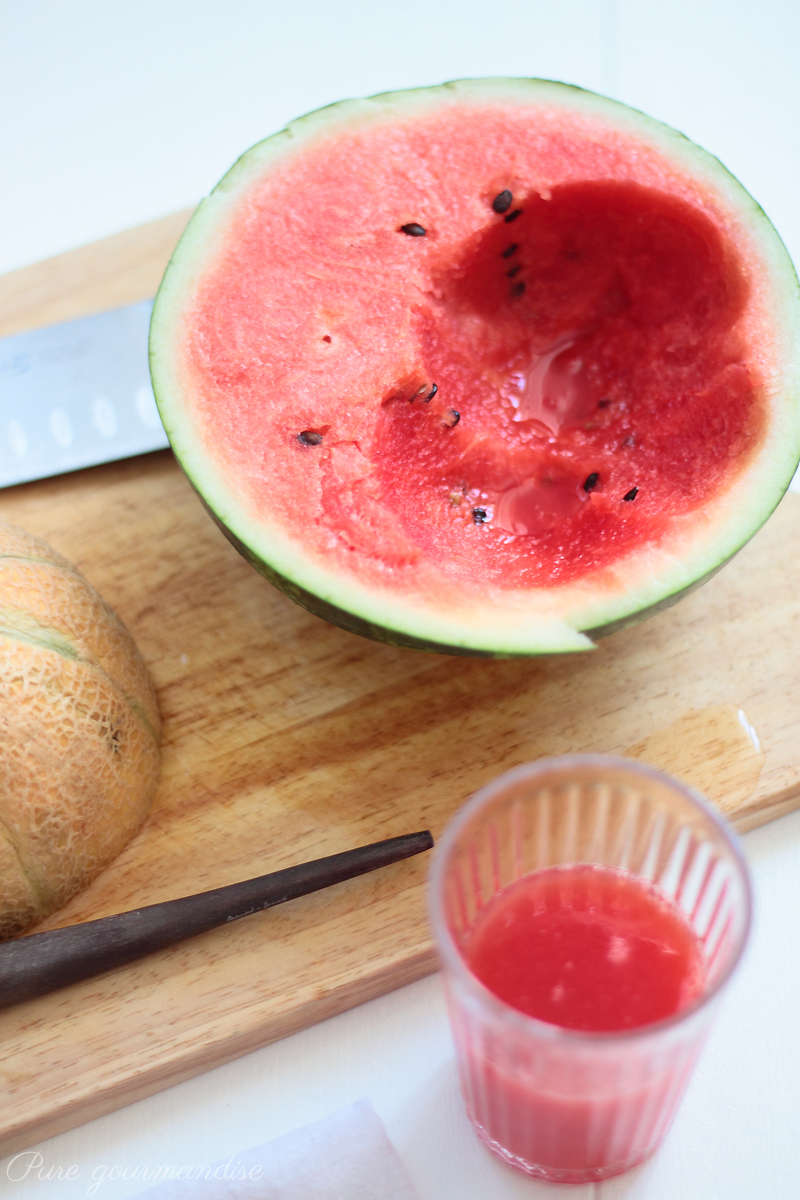 Soupe melon pastèque au balsamique - Pure Gourmandise