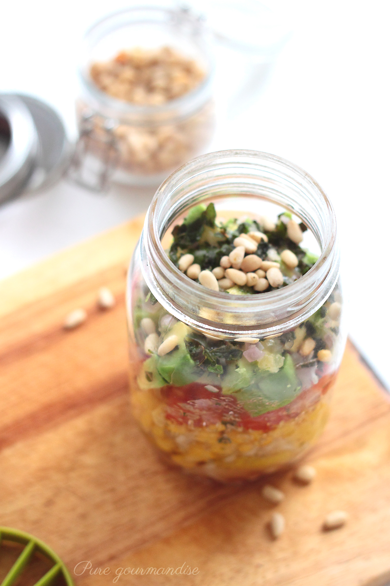 Salade colorée de pâte en bocal - Pure Gourmandise