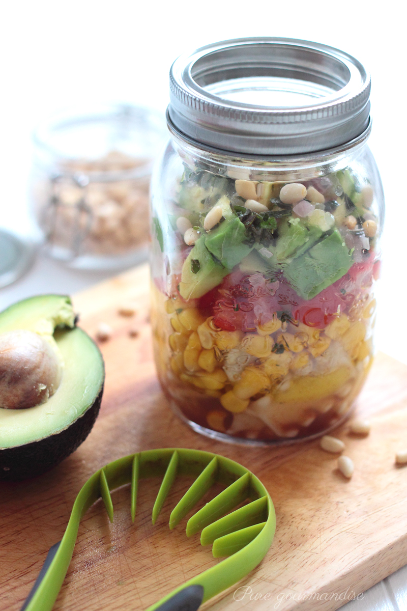Salade colorée de pâte en bocal - Pure Gourmandise